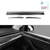 Bright Forging Pattern Real Carbon Fiber Dashboard Decorative Replacament Panel Trim For Model 3 and Model Y
