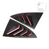 Black and Red ABS Sport Rear Side Window Louver Cover for Model 3 2017-2021