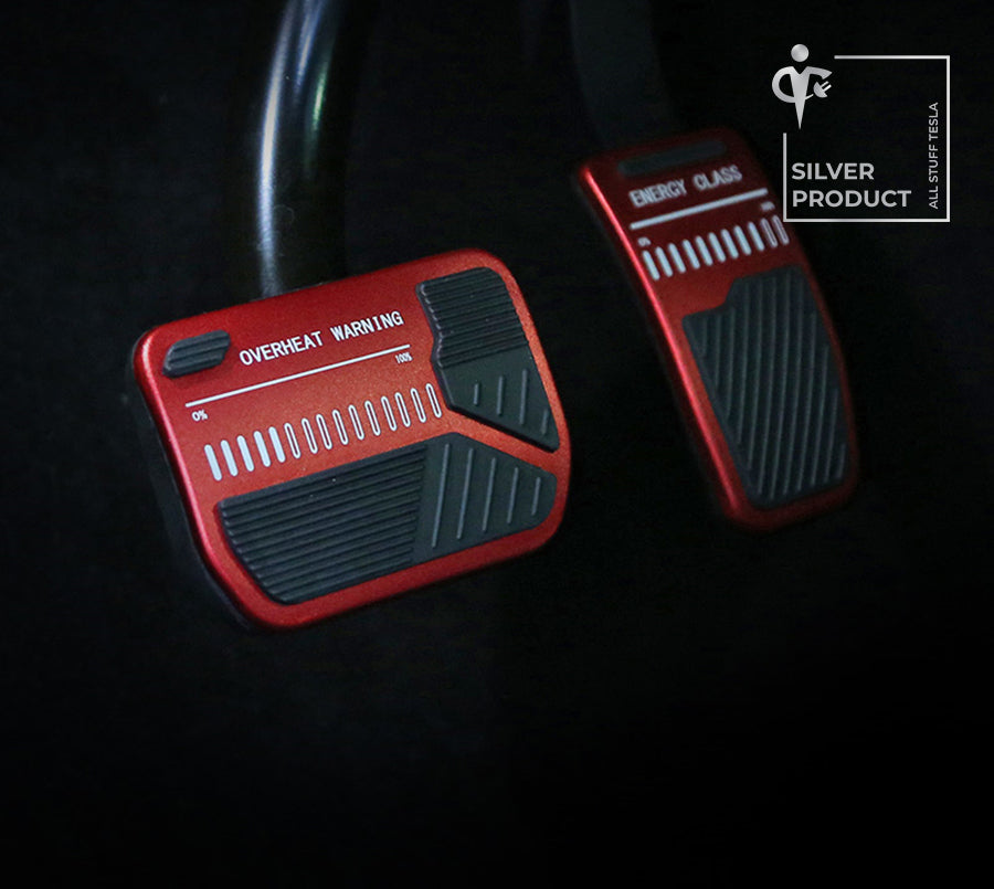 Red Sport Aluminum Alloy Gas-Break Pedal Covers For Model 3 and Model Y
