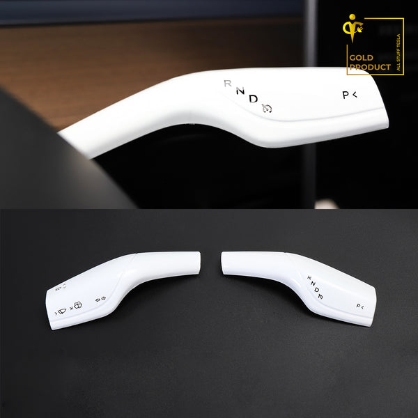 White ABS Turn Signal Lever Cover For Model 3 and Model Y