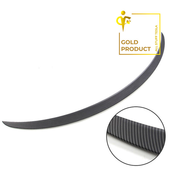 Matte Carbon Fiber Pattern ABS Rear Trunk Wing Spoiler For Model Y