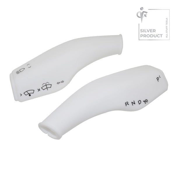 White Silicone Turn Signal Lever Full Cover For Model 3 and Model Y