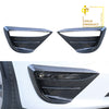 Bright Carbon Pattern ABS Front Fog Lamp Spoiler For Model Y