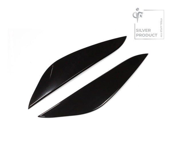 Black Front Headlight Decorative Eyebrow Sticker For Model 3