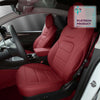 Wine Red Nappa Leather Half Surround Seat Cover For Model 3 2024