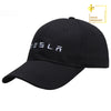 Black Tesla Text Baseball Hat