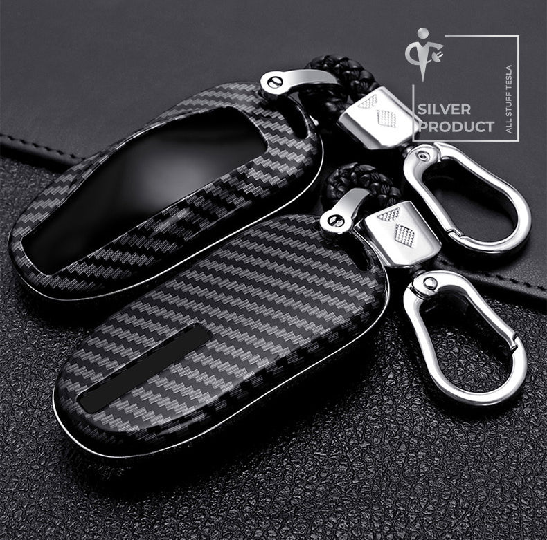 Carbon Fiber ABS Protective Car Key Cover For Model S and Model 3