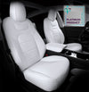 White Nappa Leather Full Surround Seat Cover For Model 3 2024