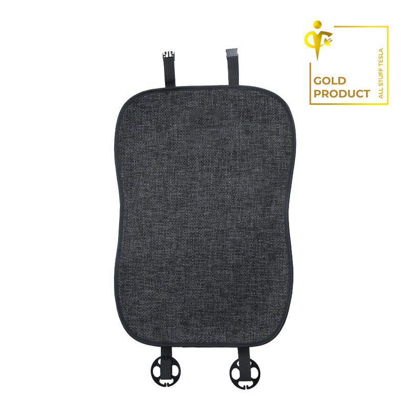 Gray Linen Rear Backrest Cushion Covers For Model 3