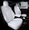 White Nappa Leather Half Surround Seat Cover For Model 3 2024