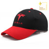 Black/Red Tesla Red Logo Baseball Hat
