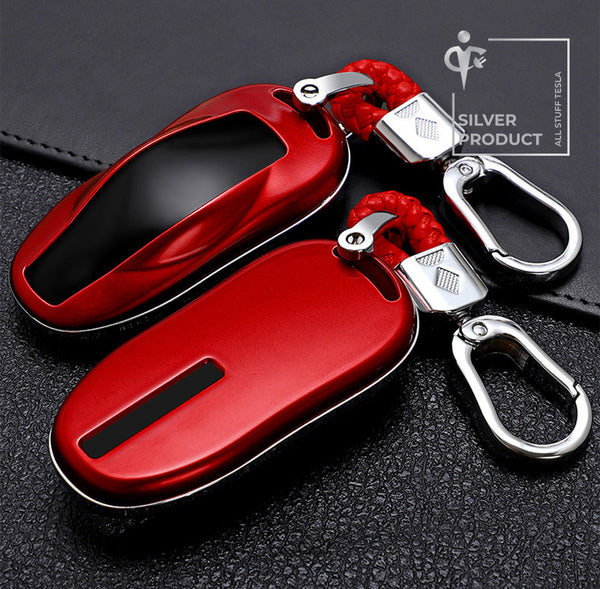 Red ABS Protective Car Key Cover For Model S and Model 3
