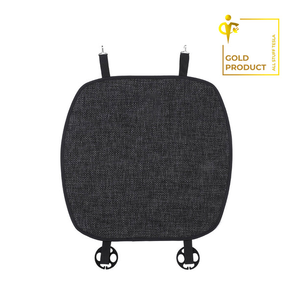 Gray Linen Front Car Seat Cushion Cover For Model Y