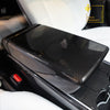 Dark Carbon Fiber Pattern ABS Armrest Box Protective Cover For Model 3 and Model Y