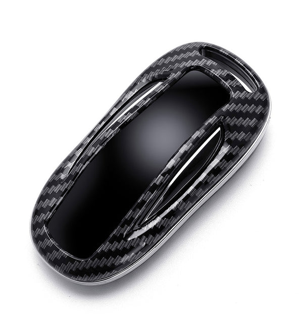 Carbon Fiber ABS Protective Car Key Cover For Model X