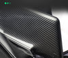 Bright Forging Pattern Real Carbon Fiber Central Control Screen Back Cover For Model 3 and Model Y