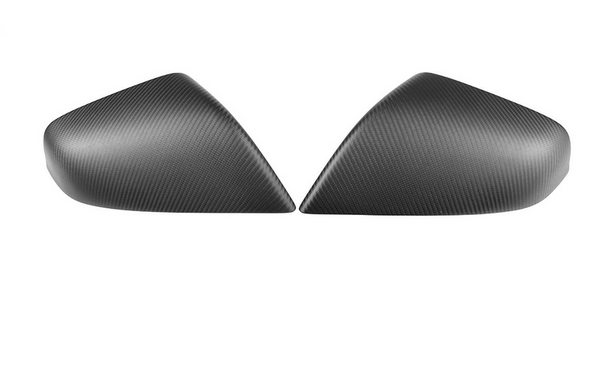 Matte Carbon Real Carbon Fiber Side Mirror Decorative Cover Replacement For Model S