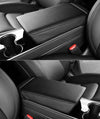 Black Leather Armrest Box Protective Cover For Model 3 and Model Y