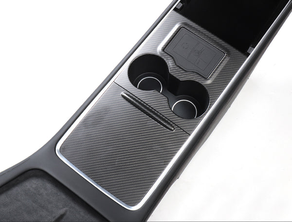 Matte Carbon Real Carbon Fiber Center Console Decorative Panel For Model 3 and Model Y