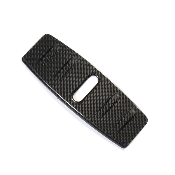 Bright Carbon Real Carbon Fiber Front Trunk Lock Protective Cover For Model 3