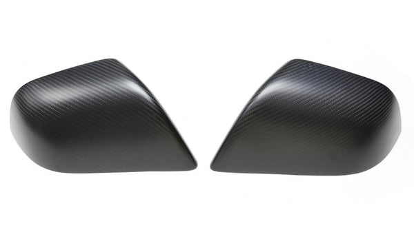 Matte Carbon Real Carbon Fiber Side Mirror Decorative Cover For Model 3