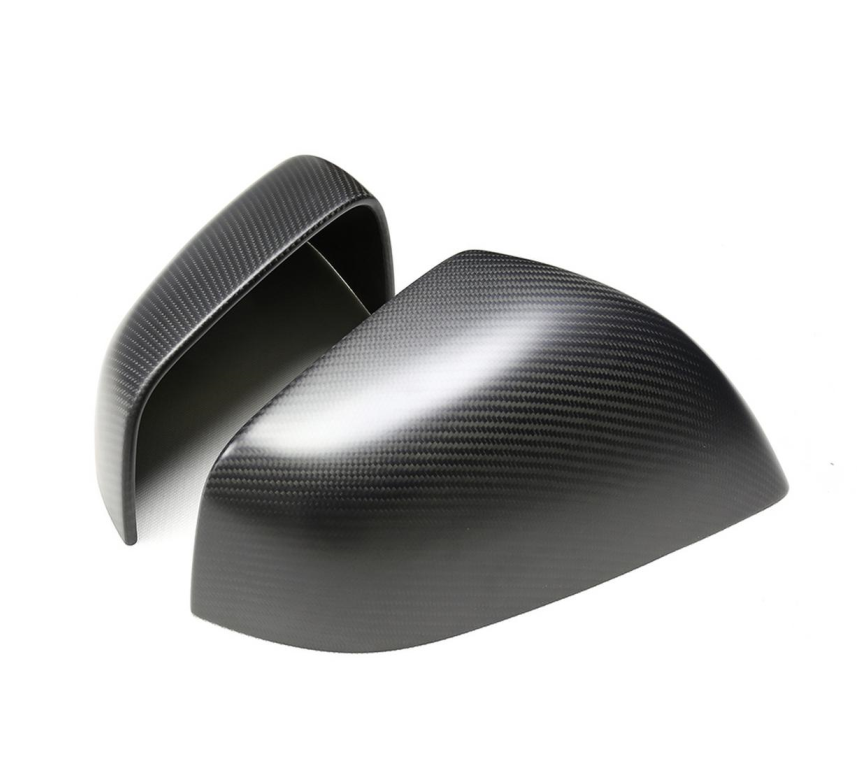 Matte Carbon Real Carbon Fiber Side Mirror Decorative Cover For Model X