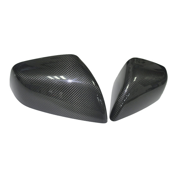 Bright Carbon Real Carbon Fiber Side Mirror Decorative Cover For Model X