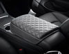 Black Faux Leather Armrest Box Protective Cover With Cushion For Model 3 and Model Y