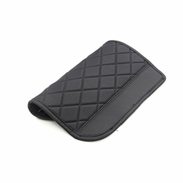 Black Faux Leather Armrest Box Protective Cover For Model 3 and Model Y