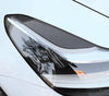 Carbon Fiber Pattern Front Headlight Decorative Eyebrow Sticker For Model 3