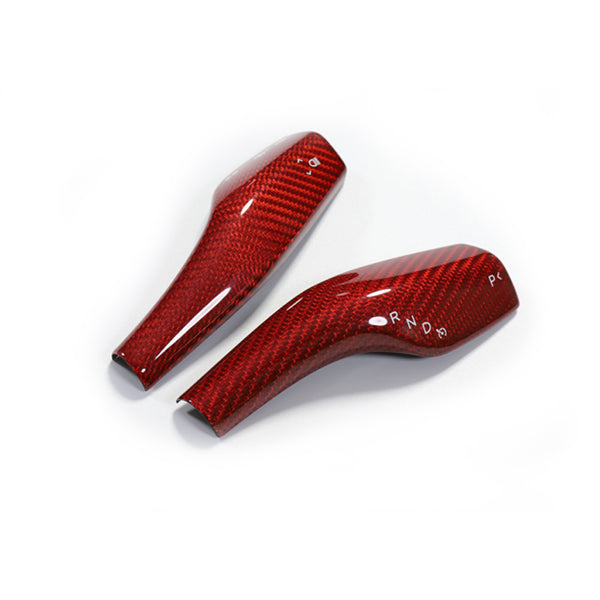 Red Real Carbon Fiber Turn Signal Lever Cover For Model 3 and Model Y