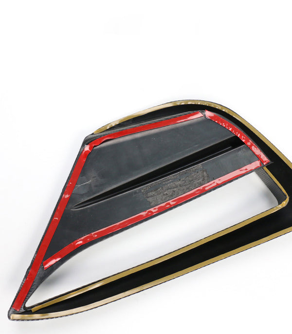 Matte Carbon Pattern ABS Front Fog Lamp Spoiler For Model 3