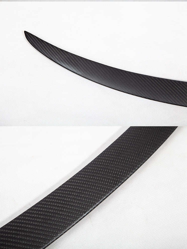 Matte Carbon Real Carbon Fiber Rear Trunk Wing Spoiler For Model 3