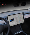Matte Carbon Fiber ABS Central Console Screen Protector Frame for Model 3 and Model Y