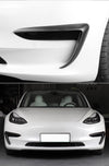 Matte Carbon Real Carbon Fiber Front Fog Lamp Trim Strip For Model 3 and Model Y