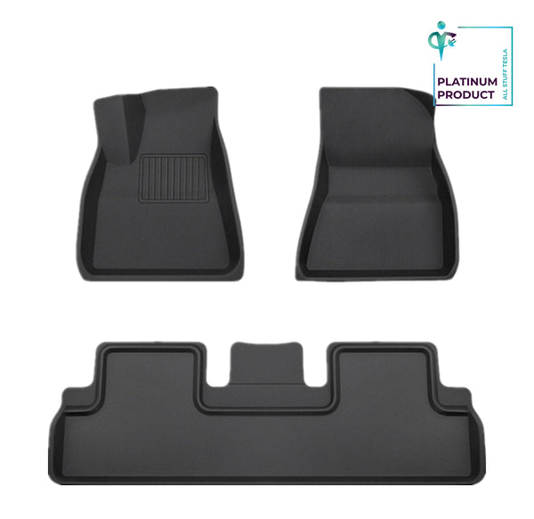 All Weather 3D Floor Mats 3in1 For Model 3 2021-2023 Type 2 Left Rudder