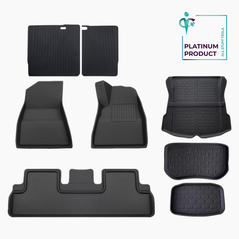 All Weather 3D Floor Mats 8in1 For Model 3 2017-2023 Type 2 Right Rudder