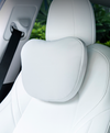 White Nappa Leather Headrest Neck Pillow Set For All Tesla Models