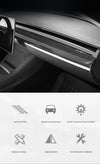 Bright Carbon Real Carbon Fiber Dashboard Decorative Replacament Panel Trim For Model 3 and Model Y