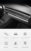 Matte Carbon Real Carbon Fiber Dashboard Decorative Replacament Panel Trim For Model 3 and Model Y