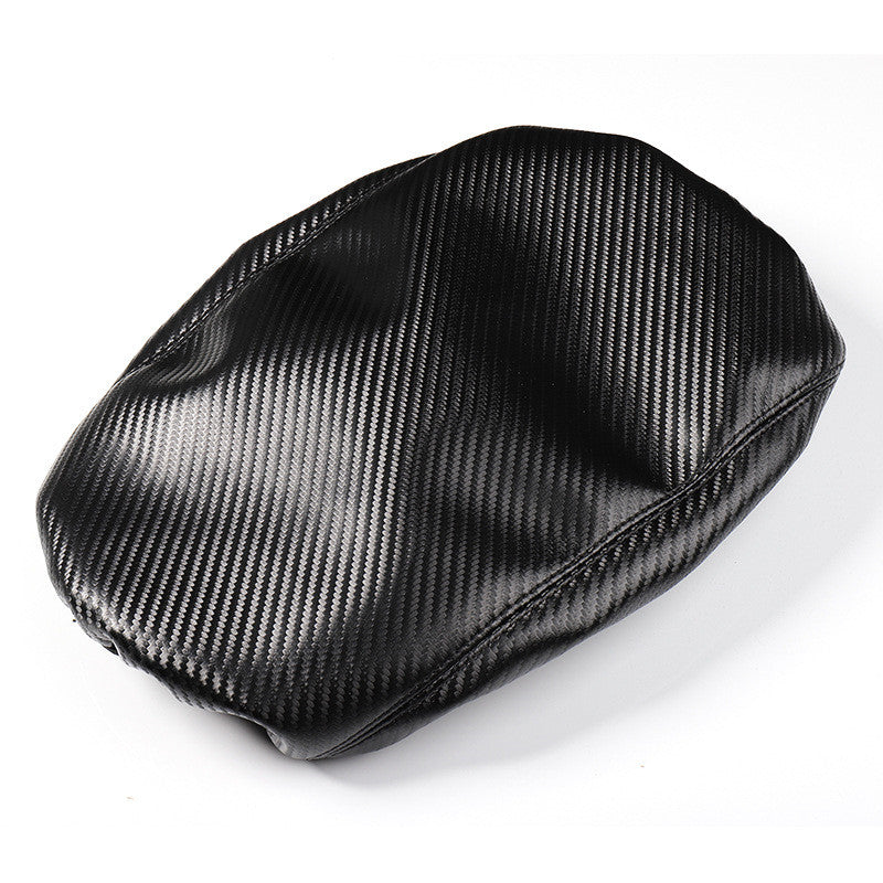Carbon Fiber Pattern PU Leather Armrest Box Protective Cover For Model 3 and Model Y
