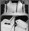 Black Nappa Leather Half Surround Seat Cover For Model 3 2017-2023