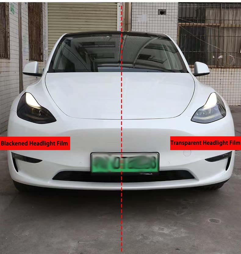 Transparent Back Headlamp Protective Film for Model 3 and Model Y 2021-2023