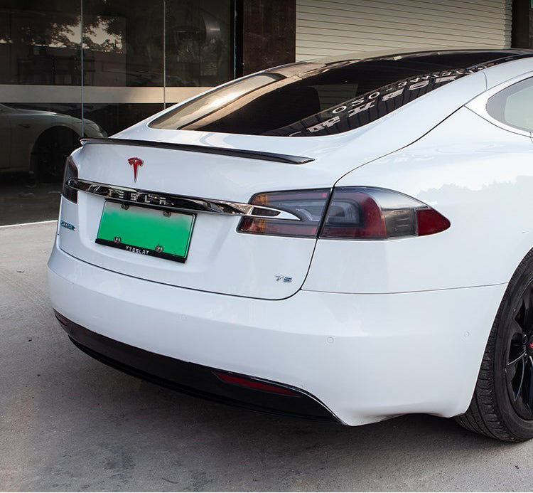 Matte Carbon Real Carbon Fiber Rear Trunk Wing Spoiler For Model S