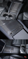 Bright Carbon Real Carbon Fiber Sliding Center Console Decorative Trim For Model X and Model S