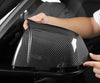 Matte Carbon Real Carbon Fiber Side Mirror Decorative Horn Cover For Model 3