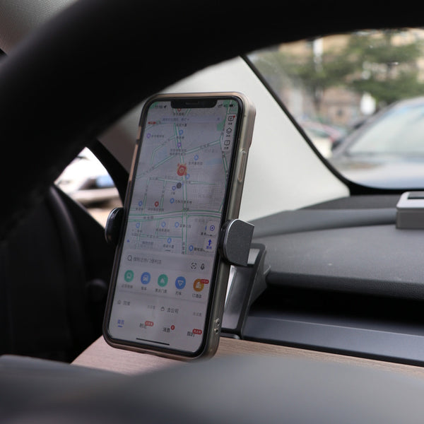 Car Mobile Phone Holder Mount With Electric Stand For Model 3 and Model Y