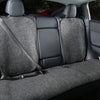 Gray Linen Front and Rear Car Seat Cushion Covers For Model Y