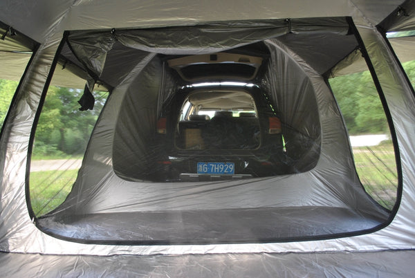 Khaki Large Two Rooms Car Rear Tent For All Tesla Models