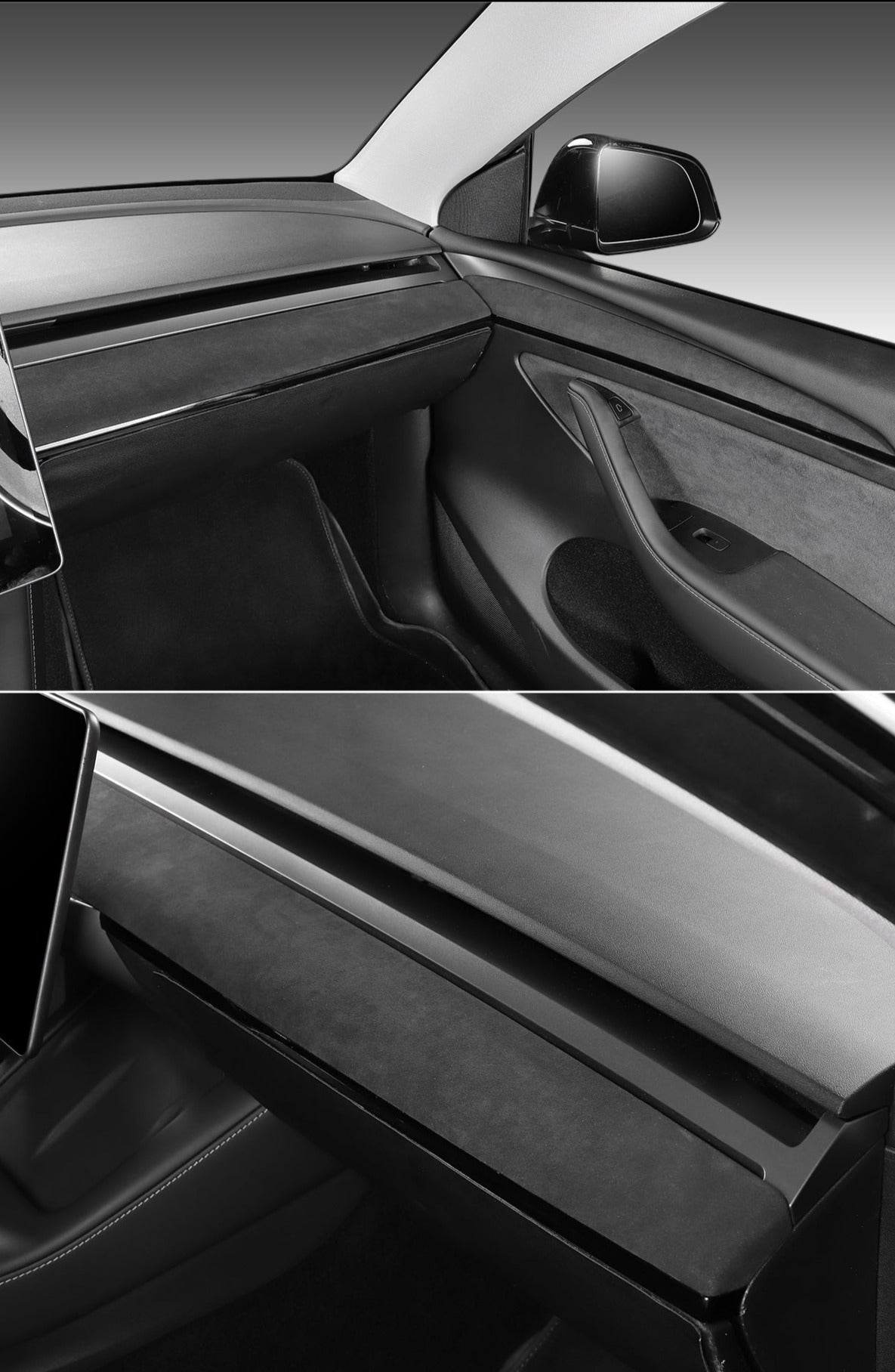 Alacantra Dashboard Decorative Replacament Panel Trim For Model 3 and Model Y